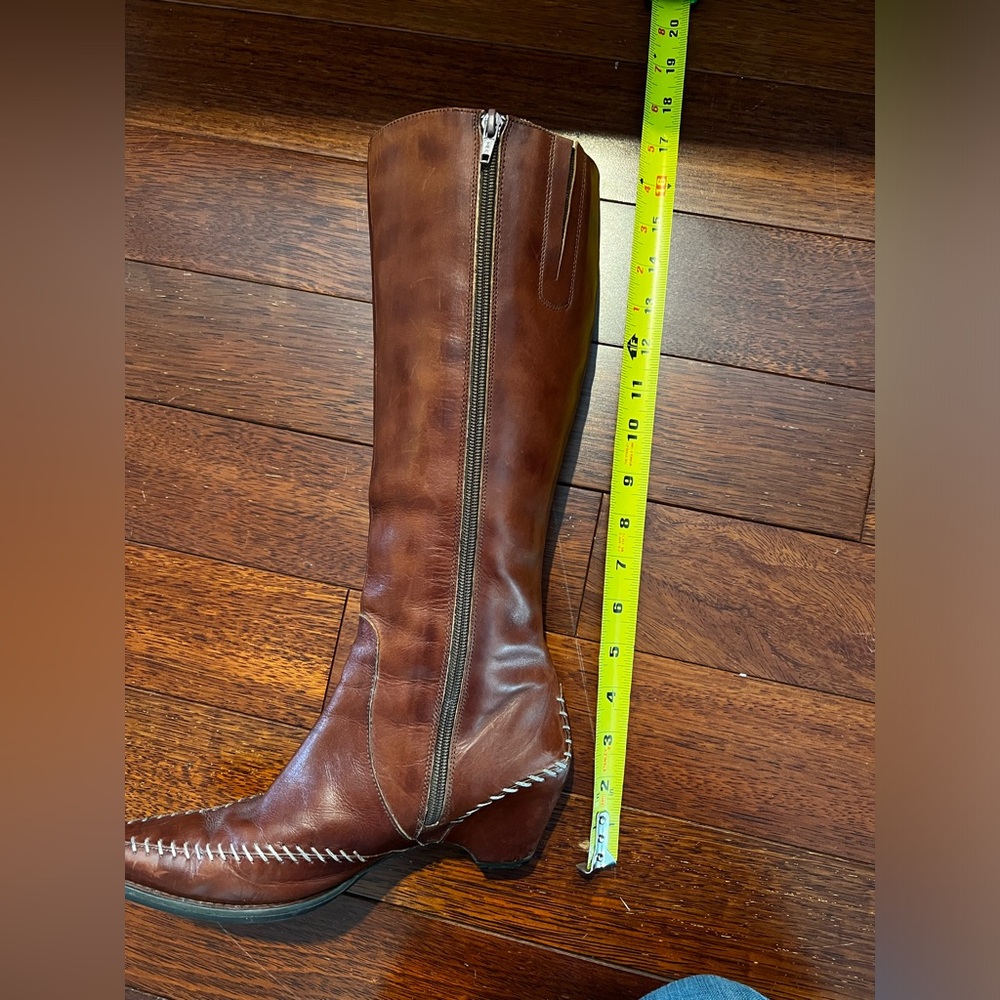 PIKOLINOS‎ Tall Leather Heeled Boots Stitching Sleek Stitched Old Money Rich 36 - Picture 16 of 16